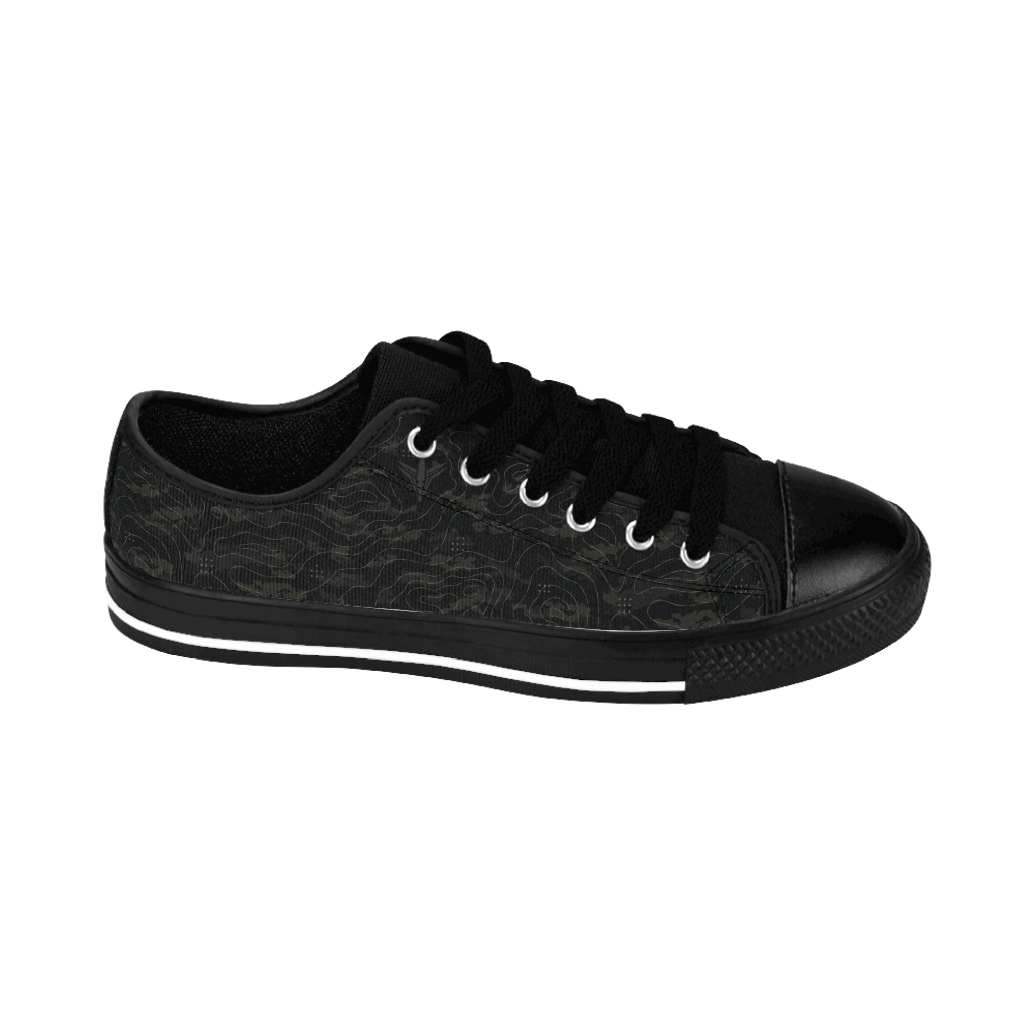 TERRA BLACK men's performance sneakers showing black outsole and terrain-inspired lifestyle design