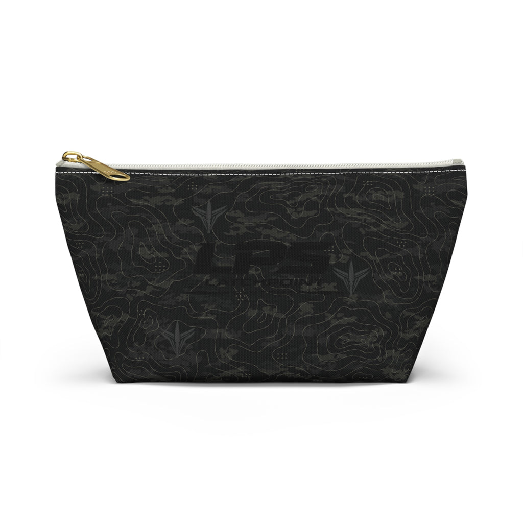 TERRA BLACK accessory pouch showing zipper and material details