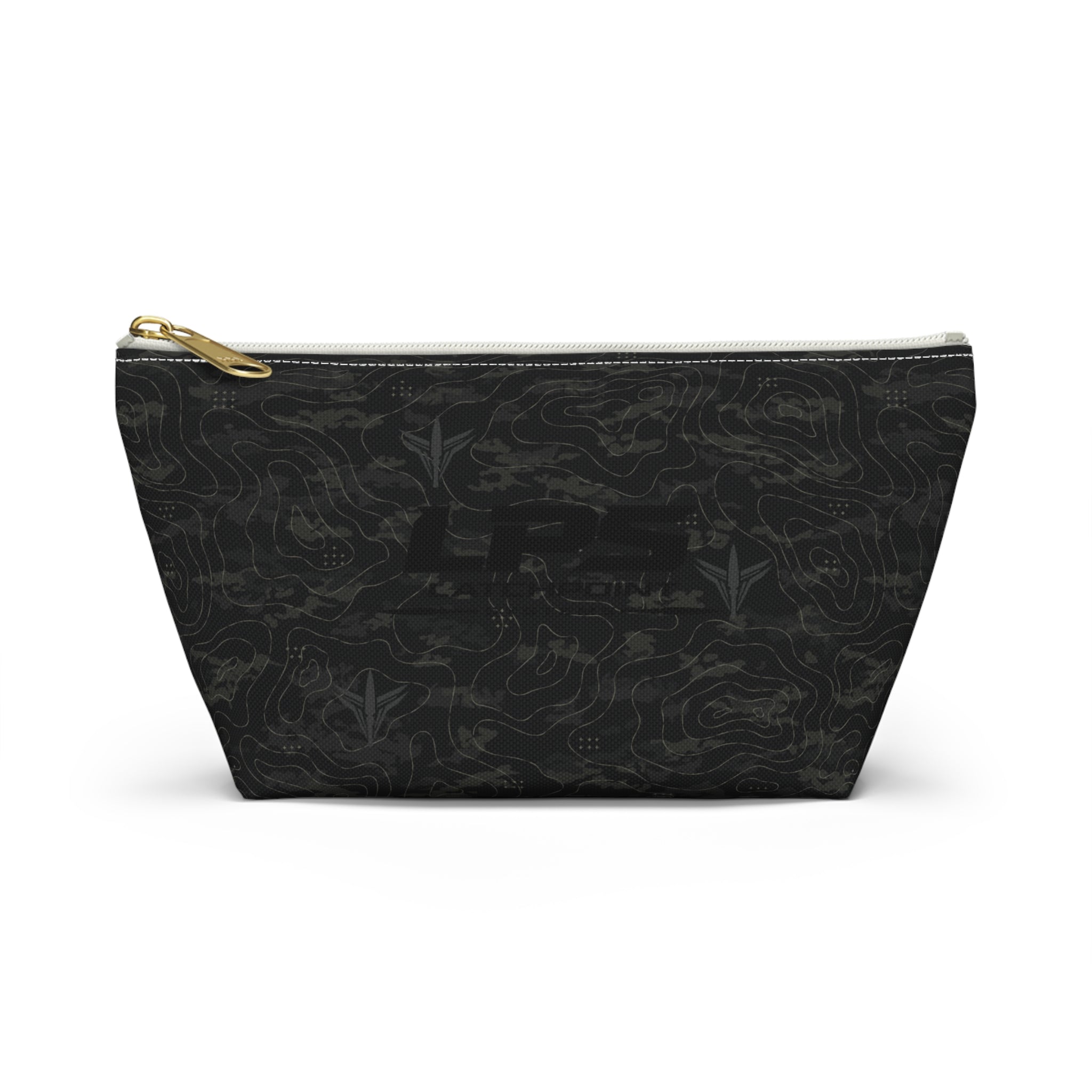 TERRA BLACK accessory pouch showing zipper and material details