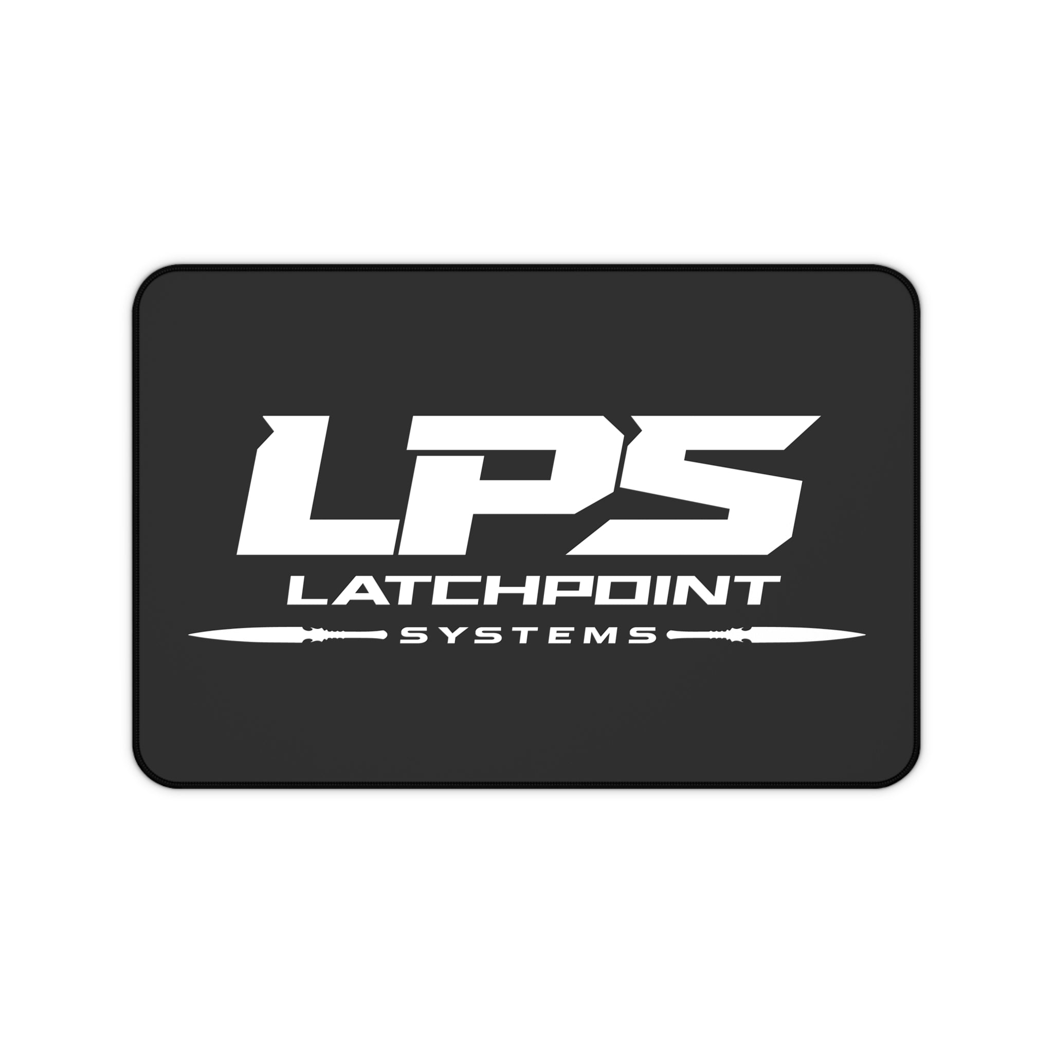 LPS Desk Mat LatchPoint Systems branded large desk mat top-down flat lay view