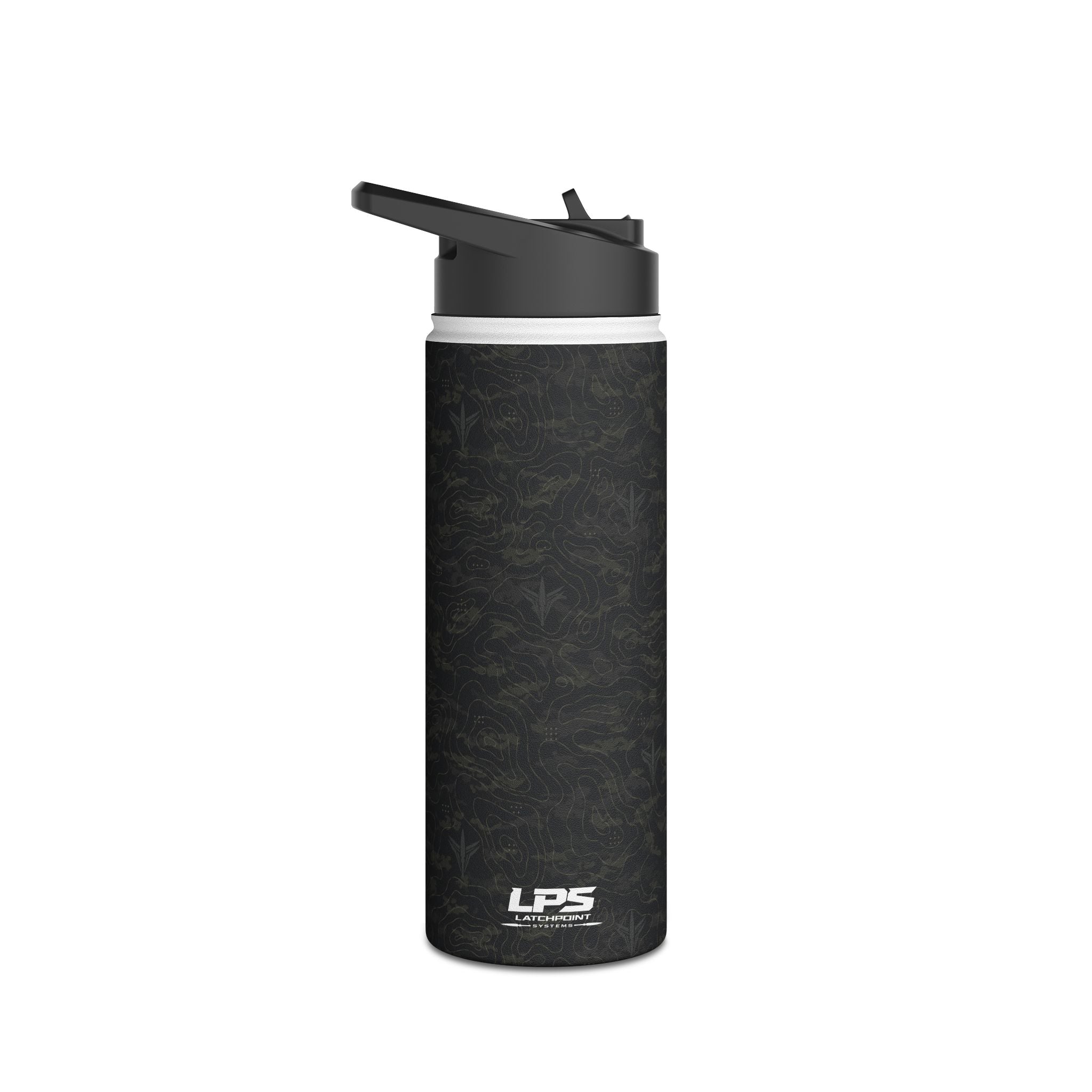 TERRA BLACK™ Stainless Steel Water Bottle, Standard Lid