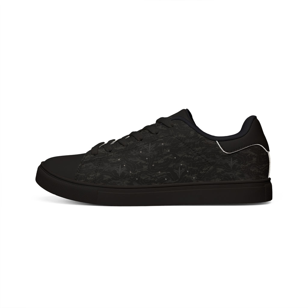 TERRA BLACK™ Men's Low-Top Leather Sneakers