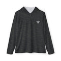 TERRA BLACK men's sports warmup hoodie with all-over terrain-inspired camouflage pattern