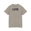 LPS acid washed round neck tee with LatchPoint Systems logo for everyday wear