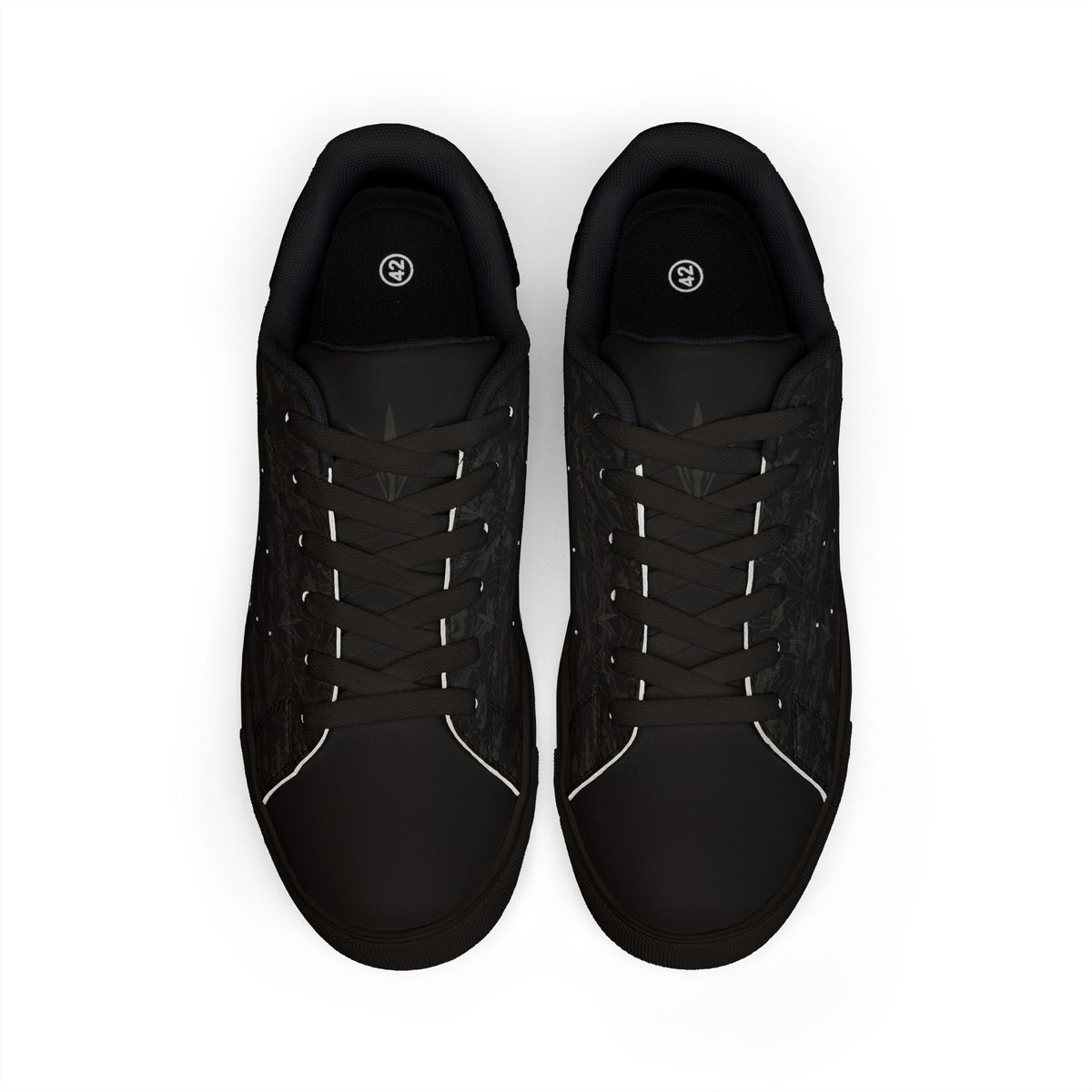 TERRA BLACK™ Men's Low-Top Leather Sneakers