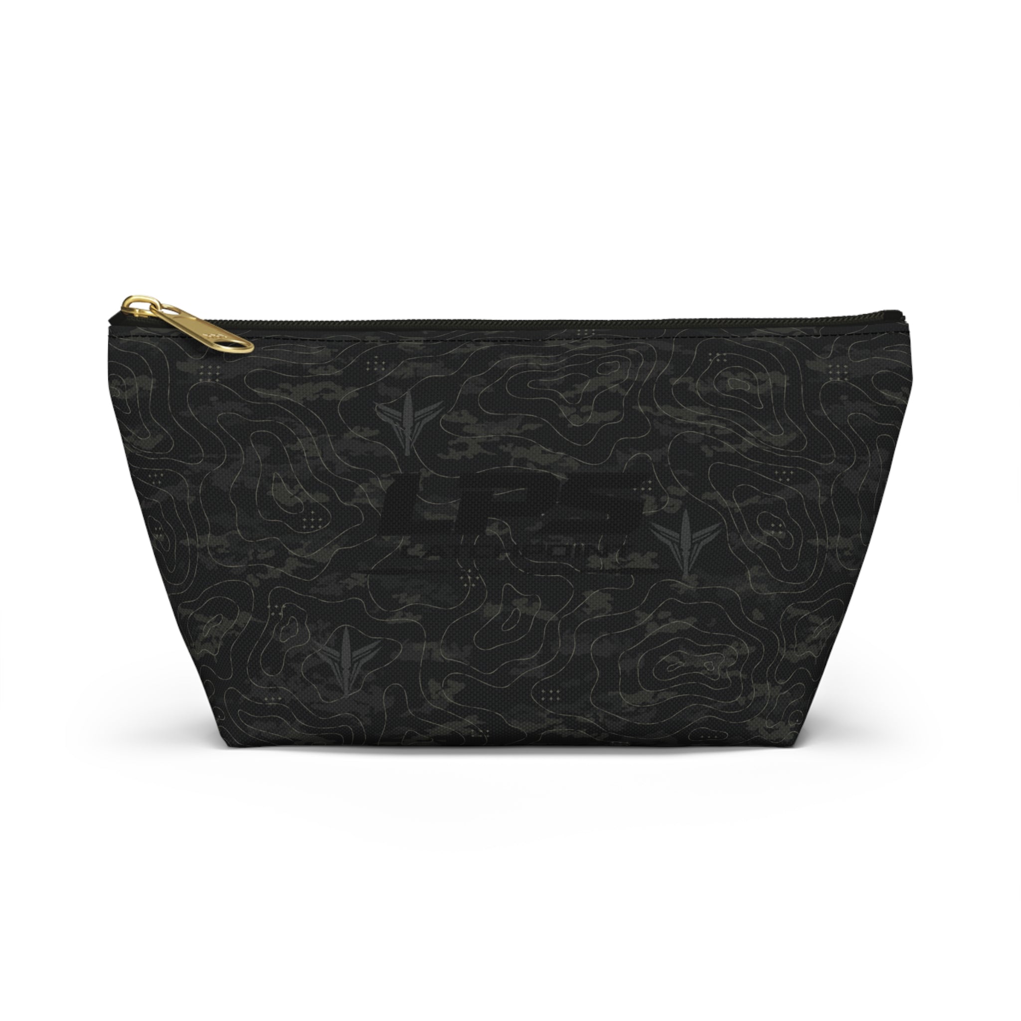 TERRA BLACK accessory pouch showing zipper and material details