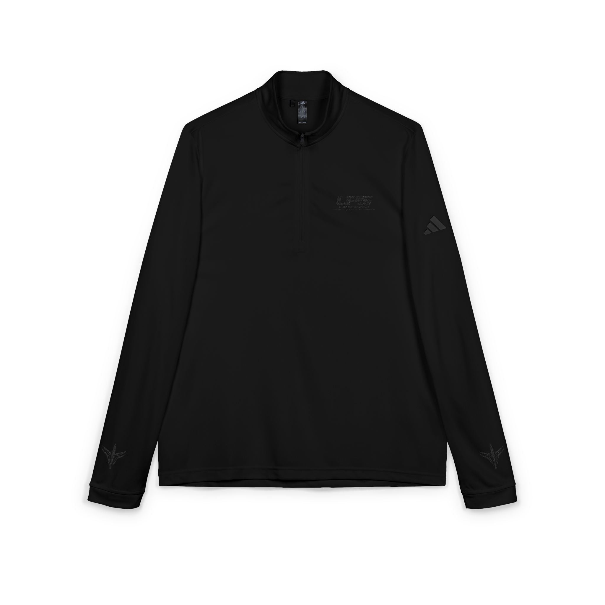 LPS adidas quarter-zip pullover with embroidered LatchPoint Systems logo