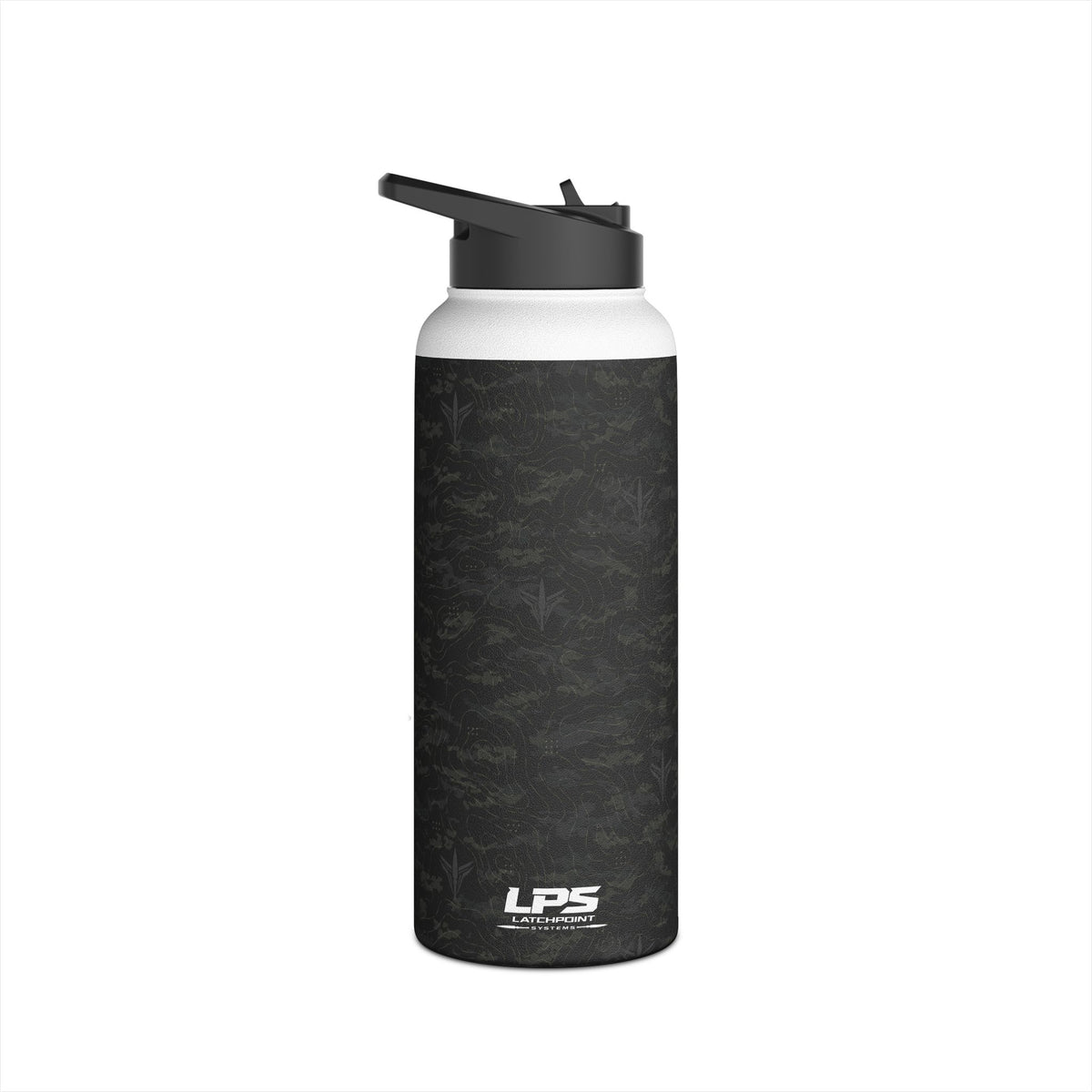TERRA BLACK™ Stainless Steel Water Bottle, Standard Lid