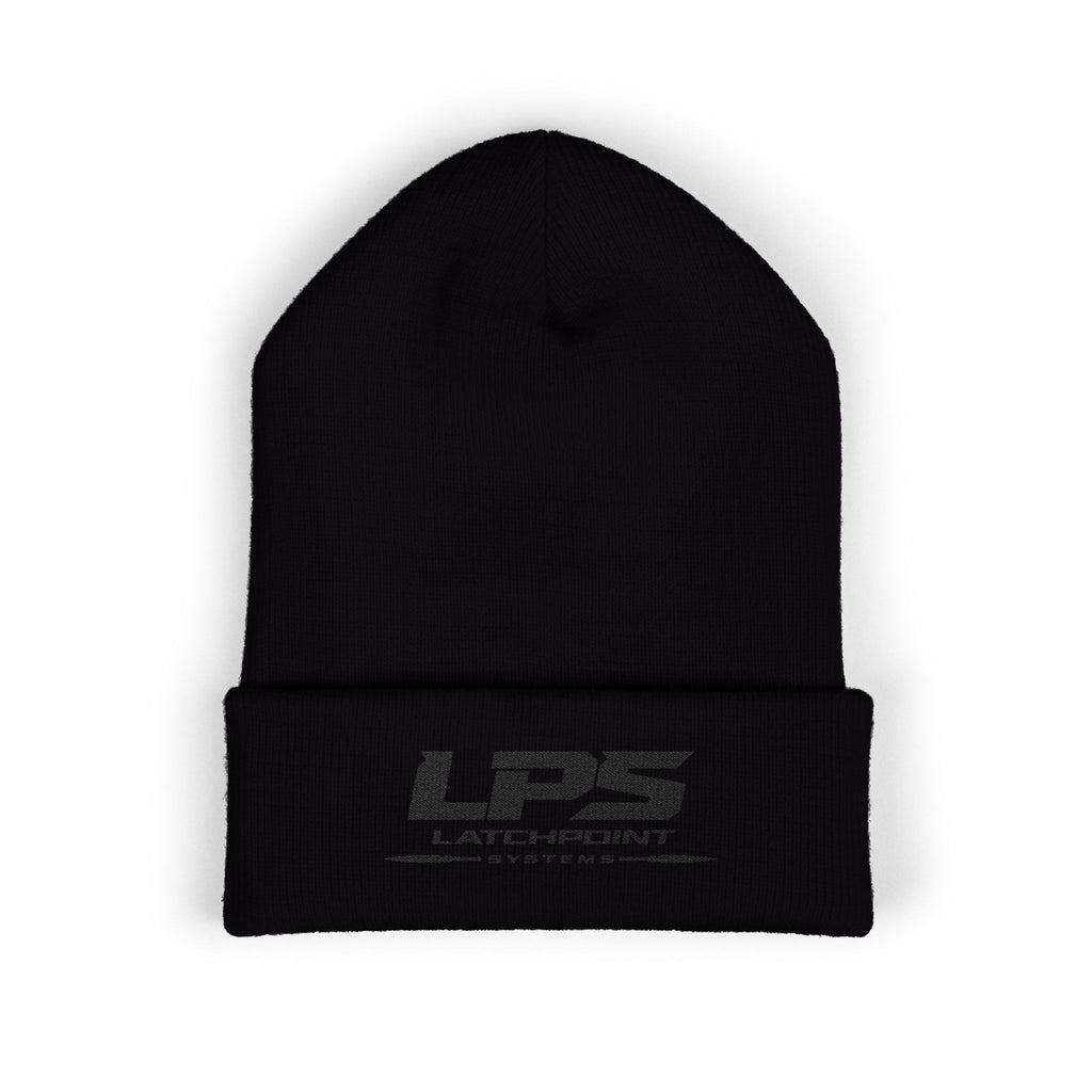 TERRA BLACK baby beanie with all-over terrain-inspired camouflage pattern