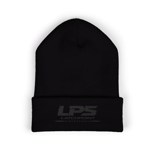 TERRA BLACK baby beanie with all-over terrain-inspired camouflage pattern