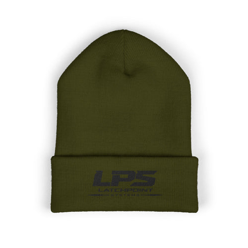 TERRA BLACK baby beanie with all-over terrain-inspired camouflage pattern