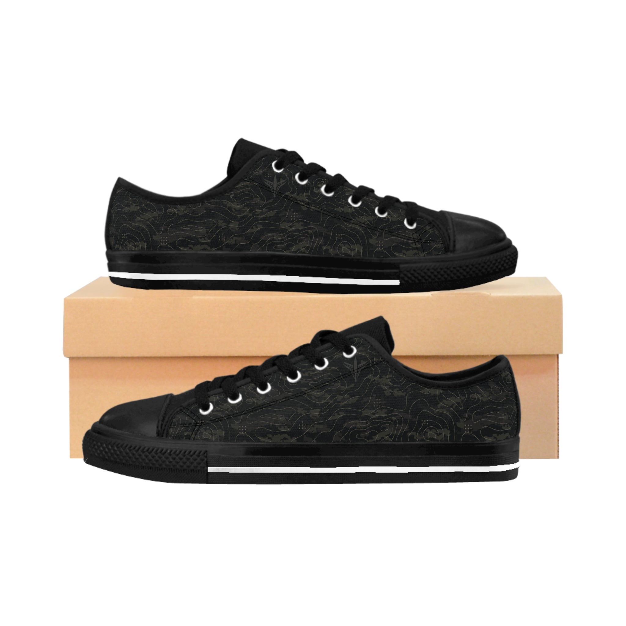 TERRA BLACK men's performance sneakers showing black outsole and terrain-inspired lifestyle design