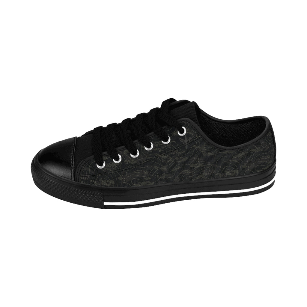 TERRA BLACK men's performance sneakers showing black outsole and terrain-inspired lifestyle design