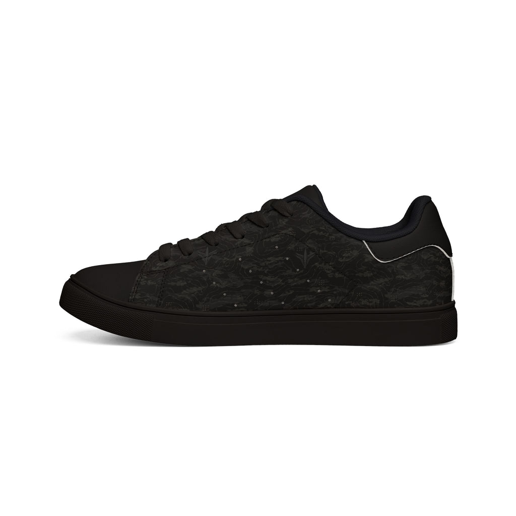 TERRA BLACK™ Men's Low-Top Leather Sneakers