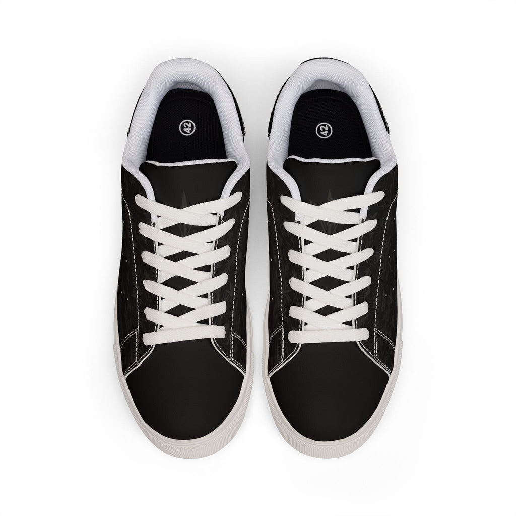 TERRA BLACK™ Men's Low-Top Leather Sneakers