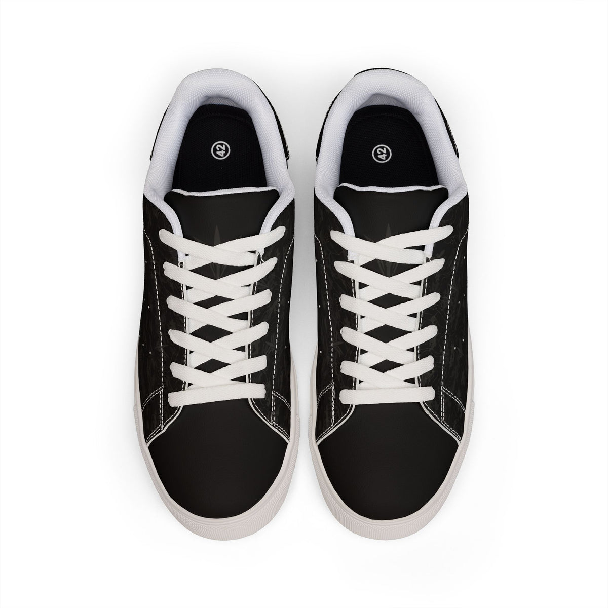 TERRA BLACK™ Men's Low-Top Leather Sneakers