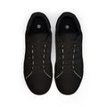 TERRA BLACK men's low-top leather sneakers with proprietary terrain-inspired style for daily wear