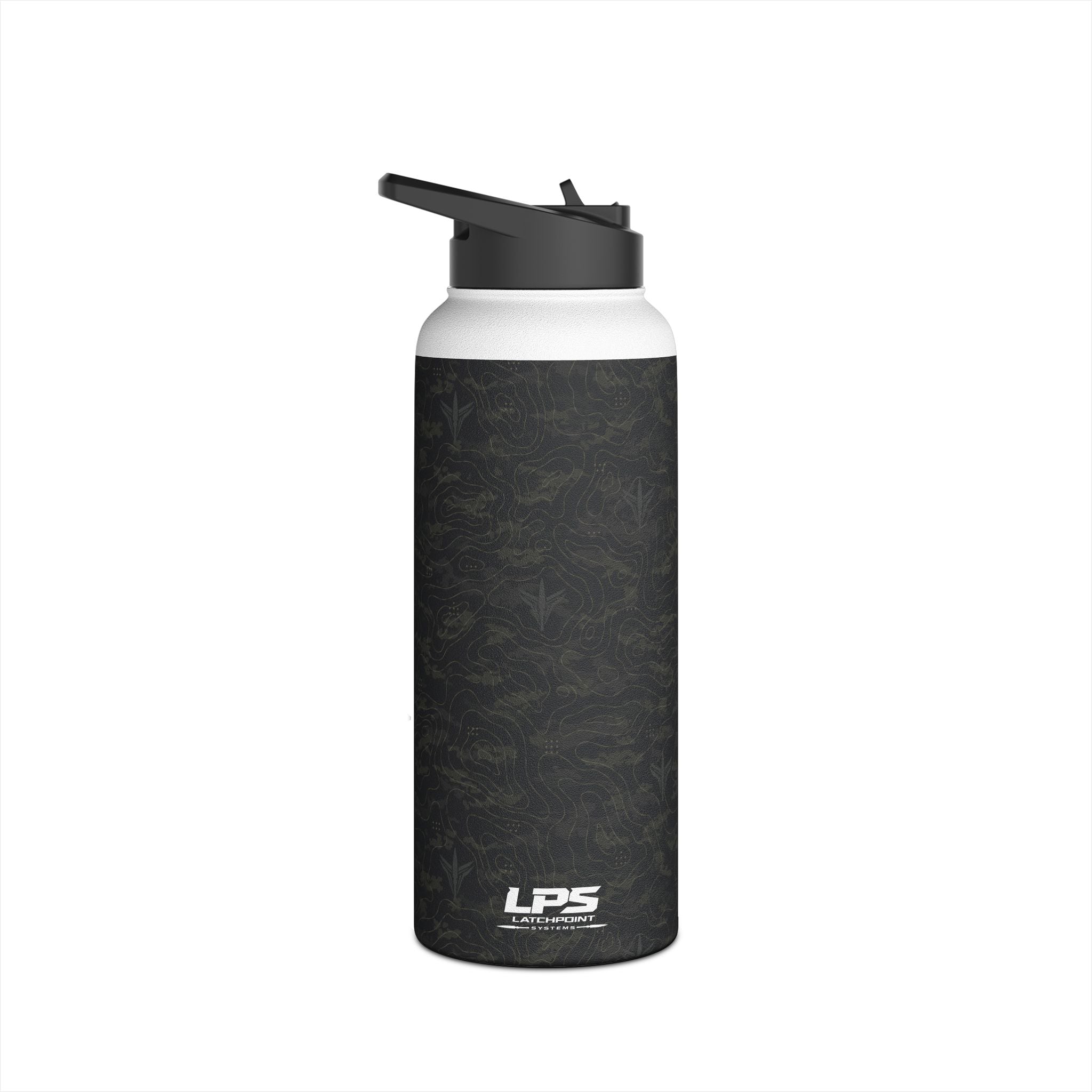 TERRA BLACK™ Stainless Steel Water Bottle, Standard Lid