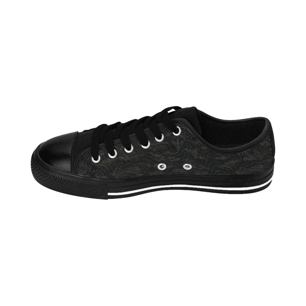 TERRA BLACK men's performance sneakers showing black outsole and terrain-inspired lifestyle design