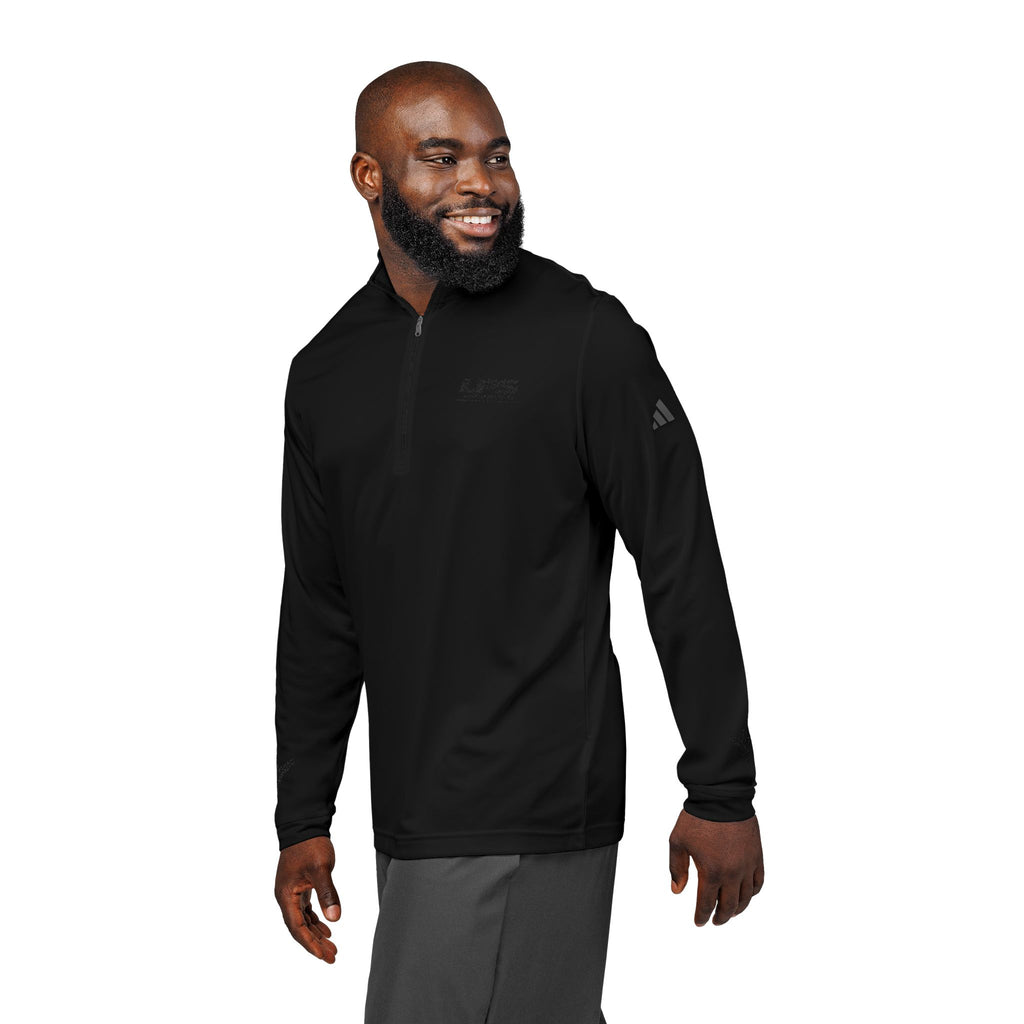 LPS adidas quarter-zip pullover with embroidered LatchPoint Systems logo