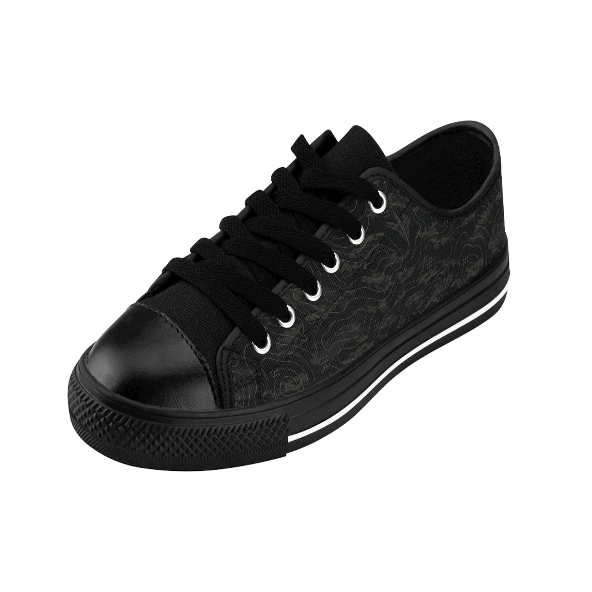 TERRA BLACK men's performance sneakers showing black outsole and terrain-inspired lifestyle design