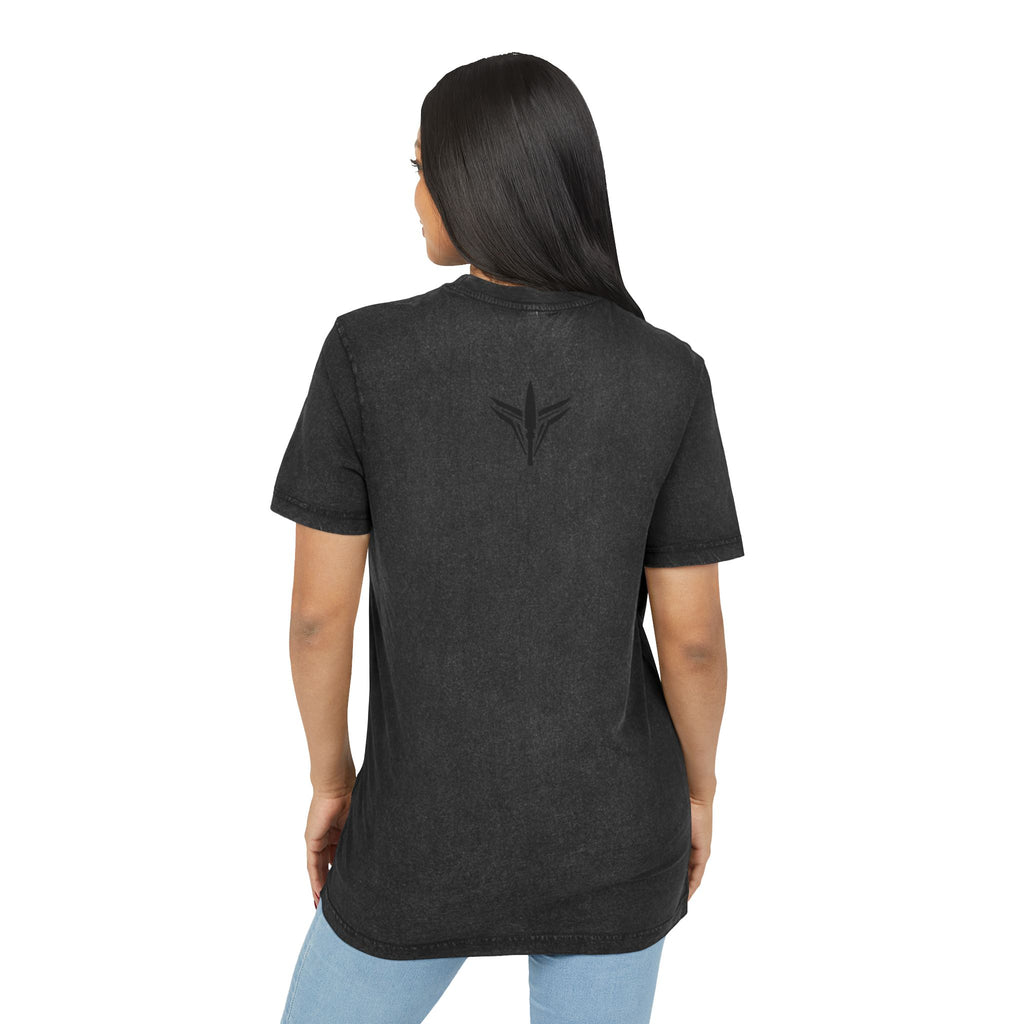 LPS acid washed round neck tee with LatchPoint Systems logo for everyday wear