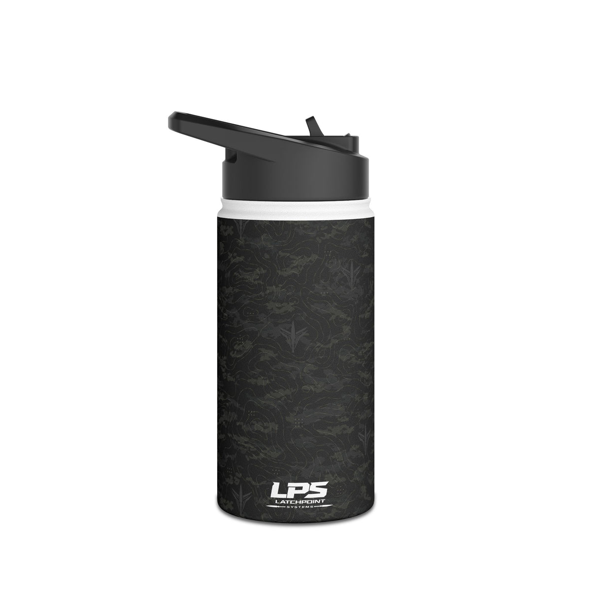 TERRA BLACK™ Stainless Steel Water Bottle, Standard Lid