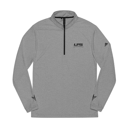 LPS adidas quarter-zip pullover with embroidered LatchPoint Systems logo