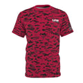 LPS American Flag red patriot tee with distressed flag graphic and LatchPoint Systems style