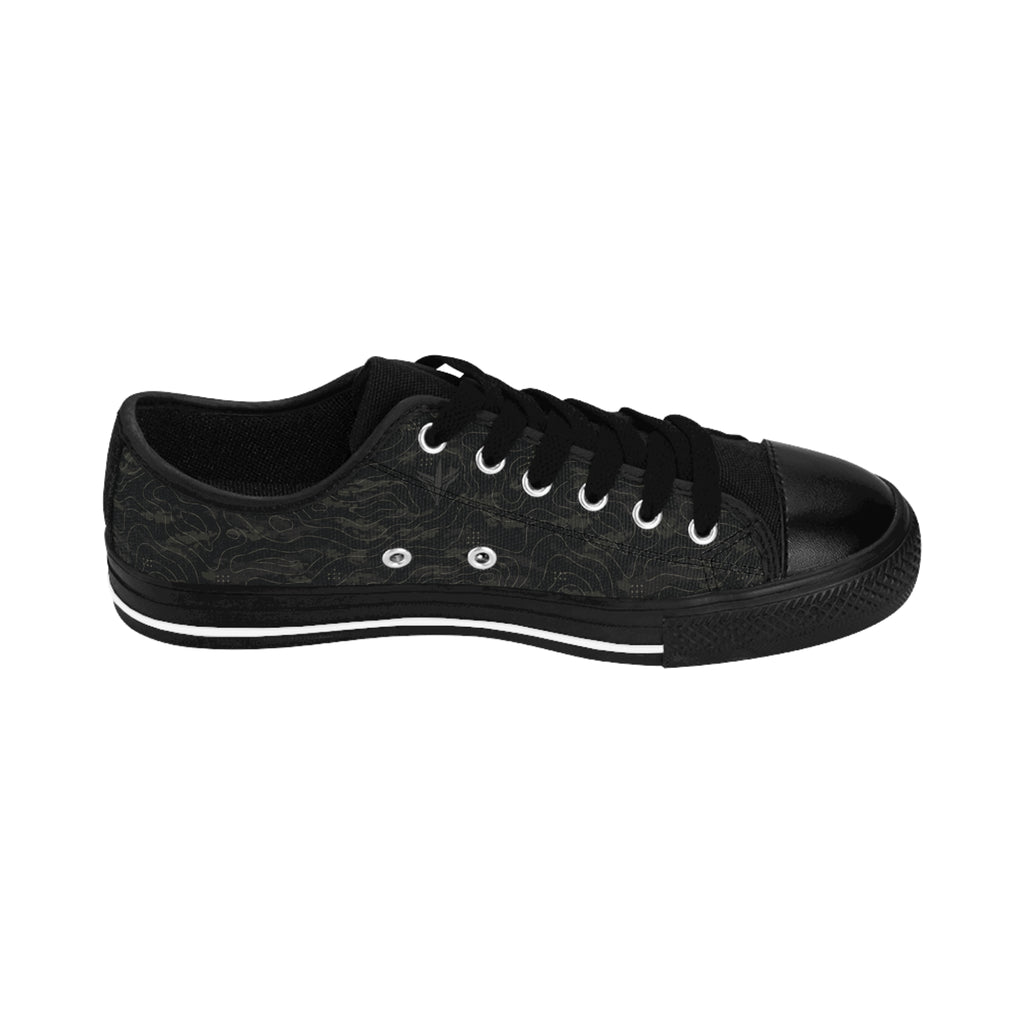 TERRA BLACK men's performance sneakers showing black outsole and terrain-inspired lifestyle design