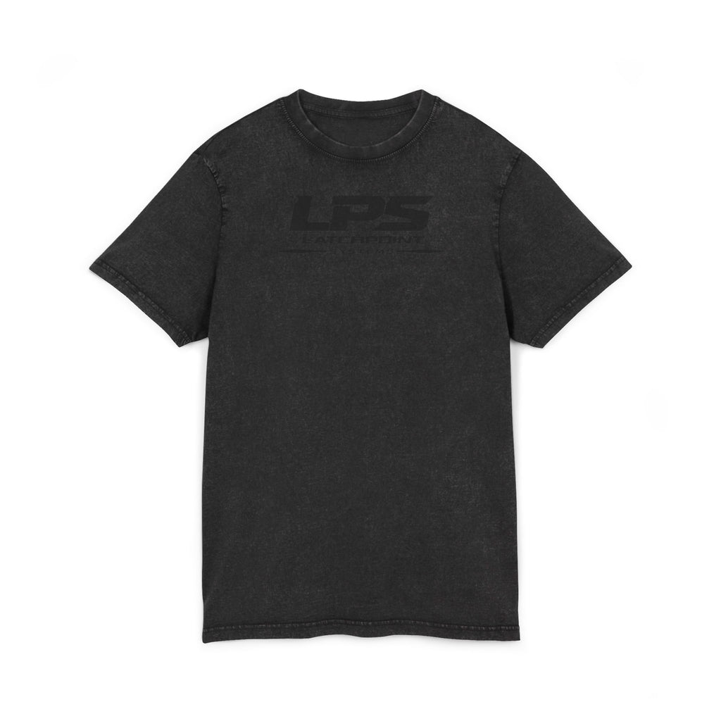 LPS acid washed round neck tee with LatchPoint Systems logo for everyday wear