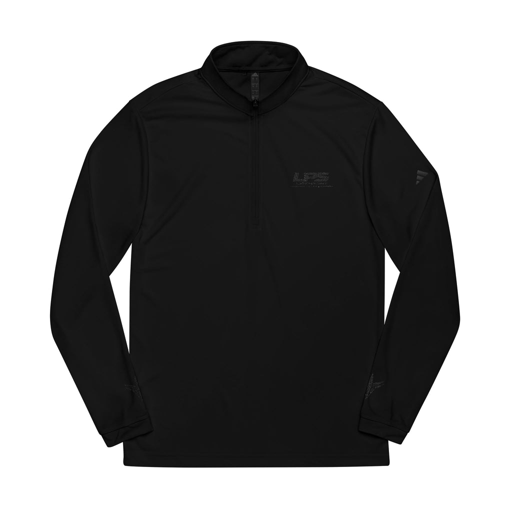 LPS adidas quarter-zip pullover with embroidered LatchPoint Systems logo