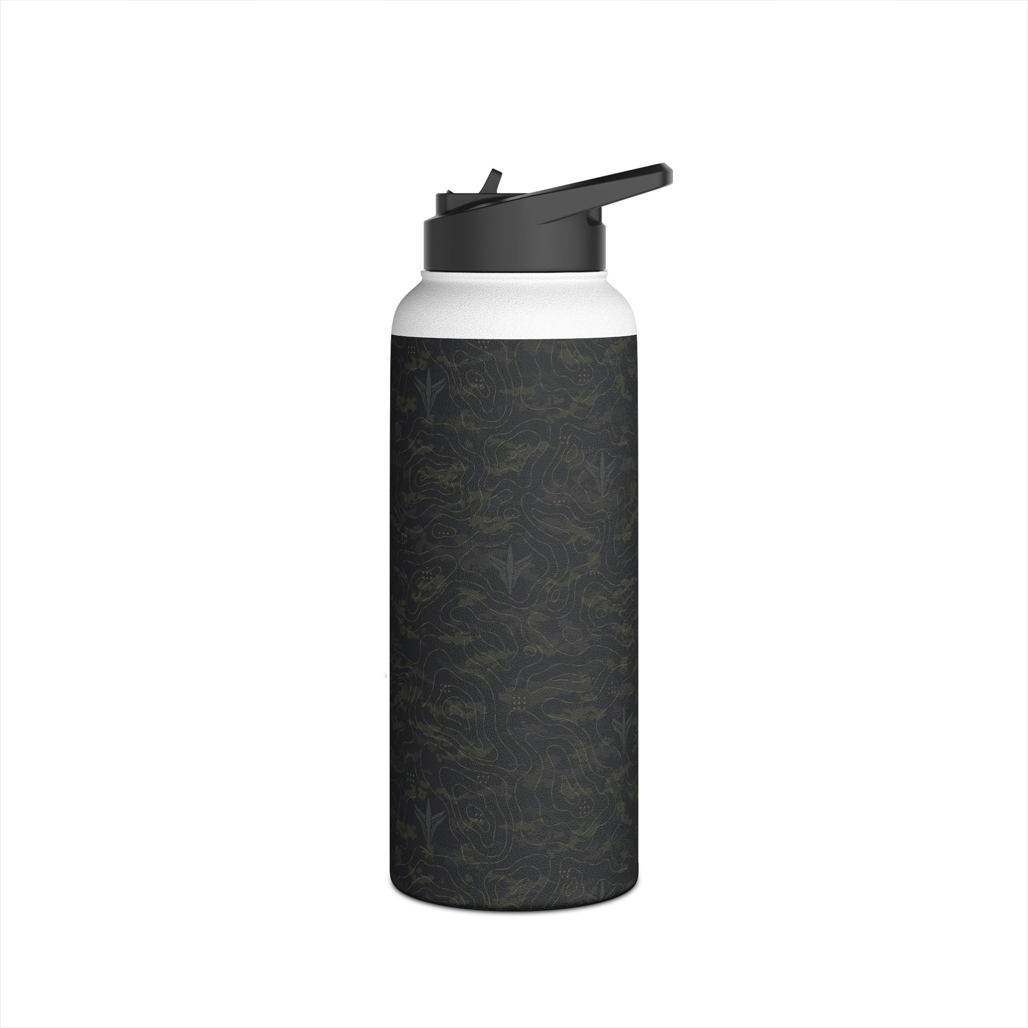 TERRA BLACK™ Stainless Steel Water Bottle, Standard Lid