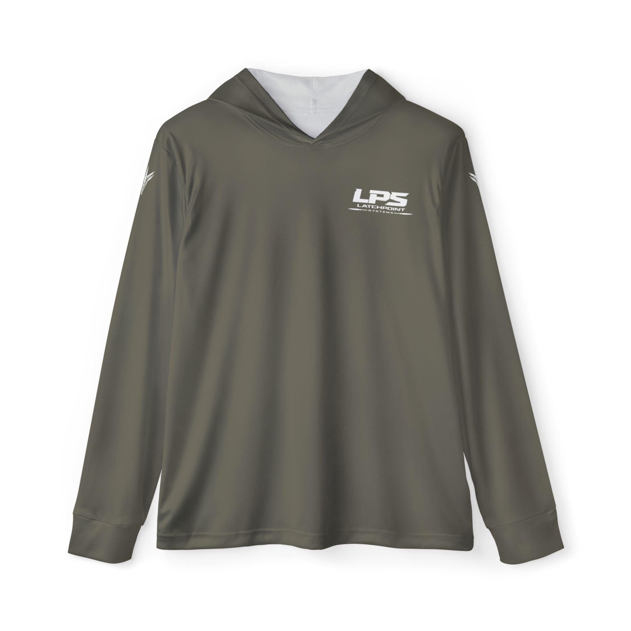 LPS Front view of man wearing warm up hoodie