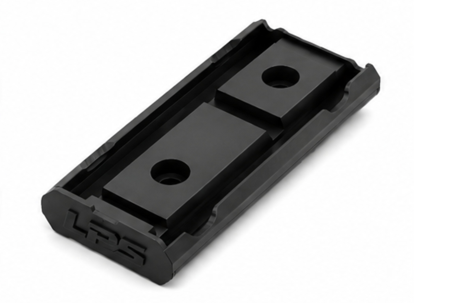 LatchWing low-profile M-LOK weapon light switch mounting bracket showing retention channel and mounting points