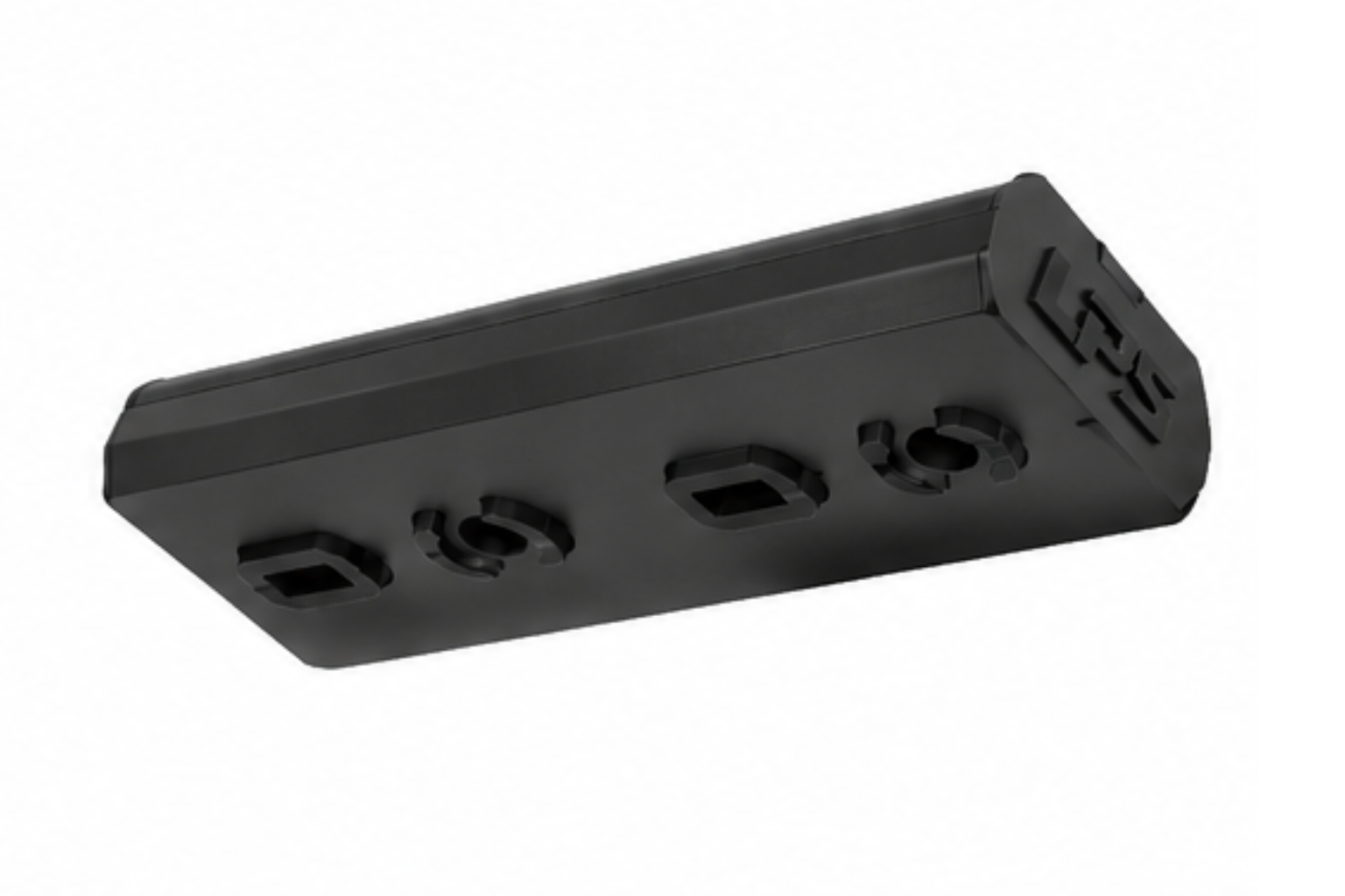 LatchWing low-profile M-LOK weapon light switch mounting bracket showing retention channel and mounting points