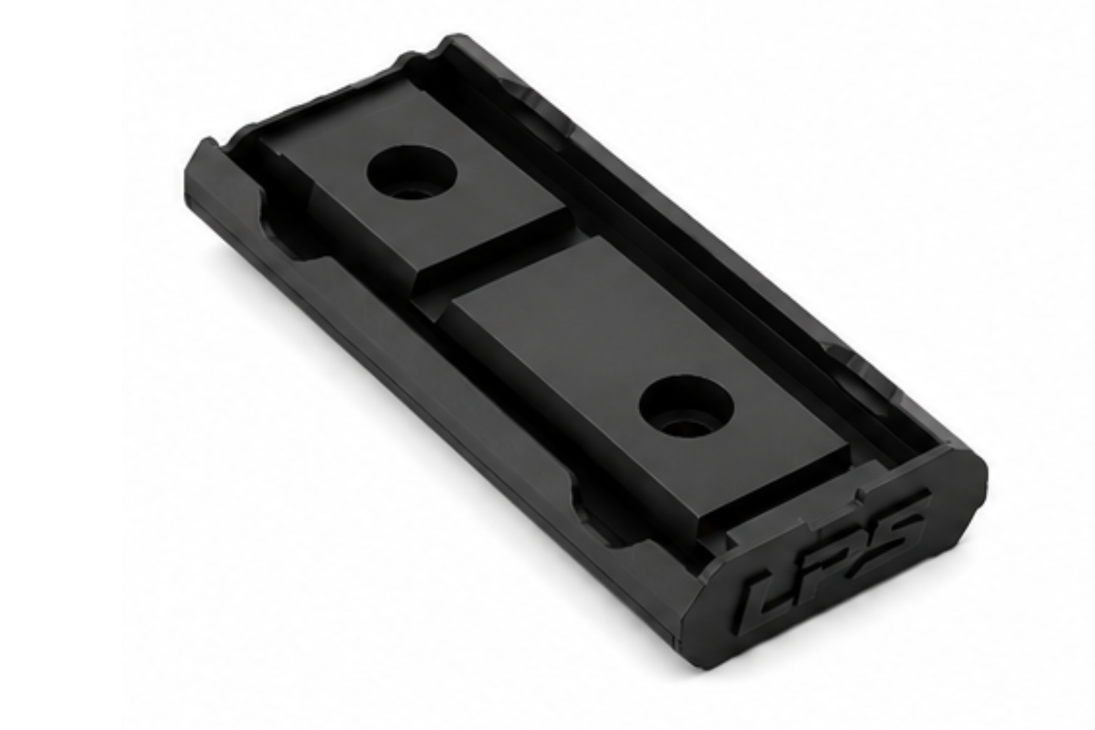 LatchWing low-profile M-LOK weapon light switch mounting bracket showing retention channel and mounting points