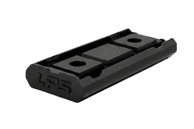 LatchWing low-profile M-LOK weapon light switch mounting bracket showing retention channel and mounting points