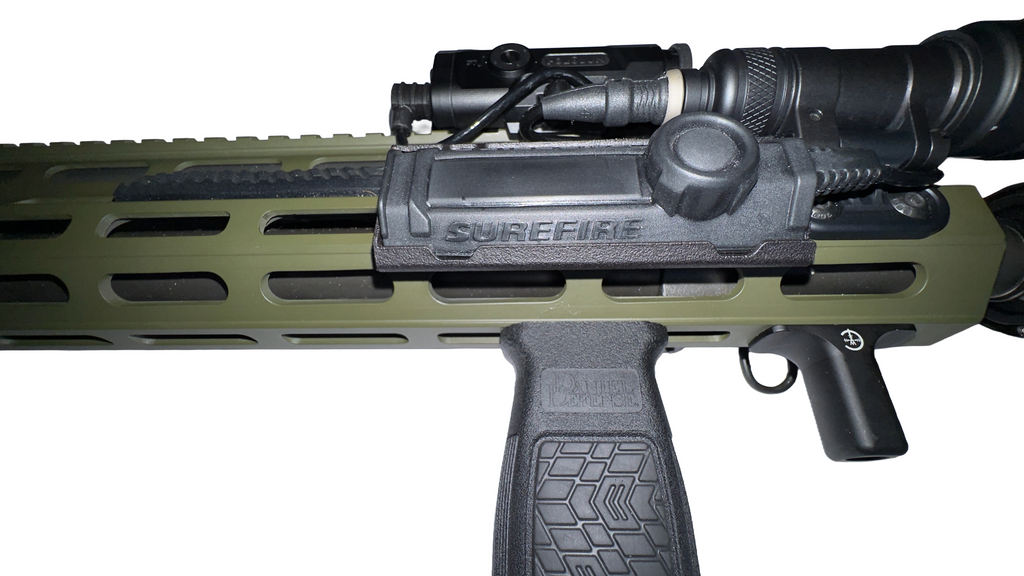LPS LatchWing on Rifle with a Flashlight and Scope