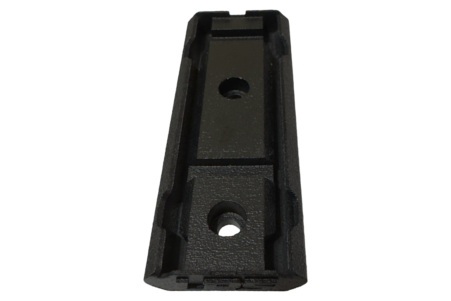 LatchWing low-profile M-LOK weapon light switch mounting bracket showing retention channel and mounting points