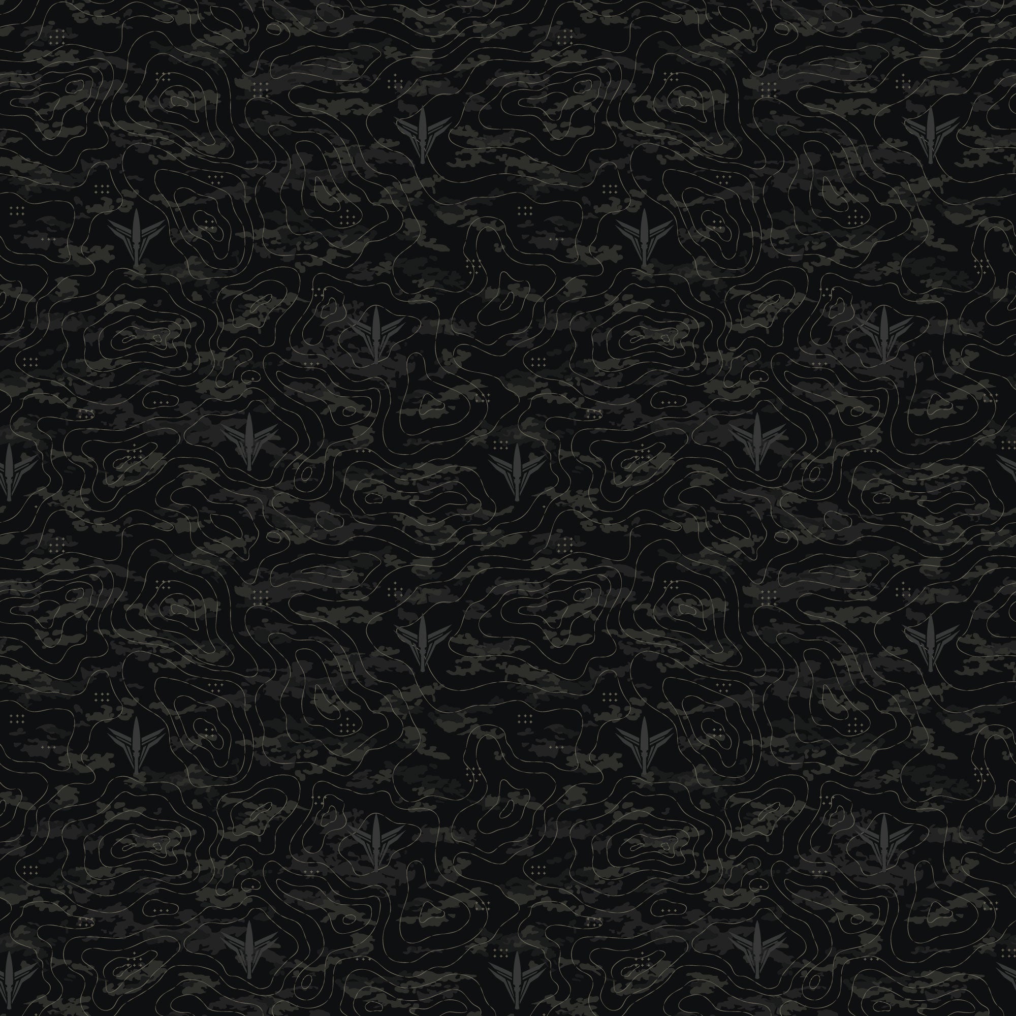 Black camo patterned fabric texture