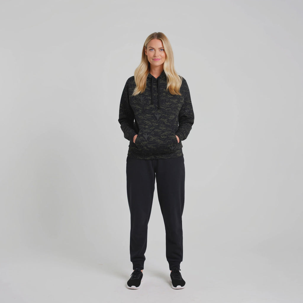 LPS Woman wearing terra black hoodie