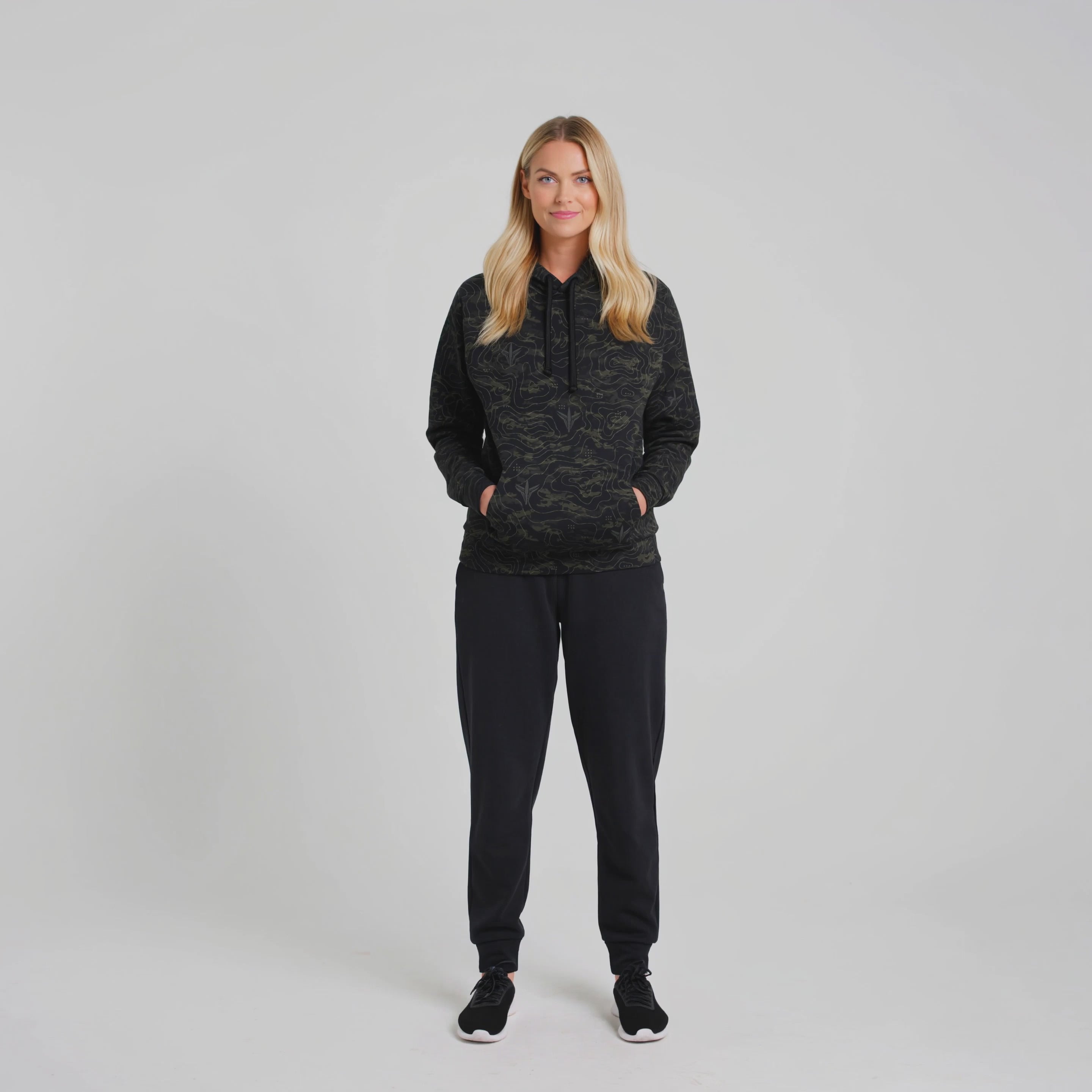 LPS Woman wearing terra black hoodie